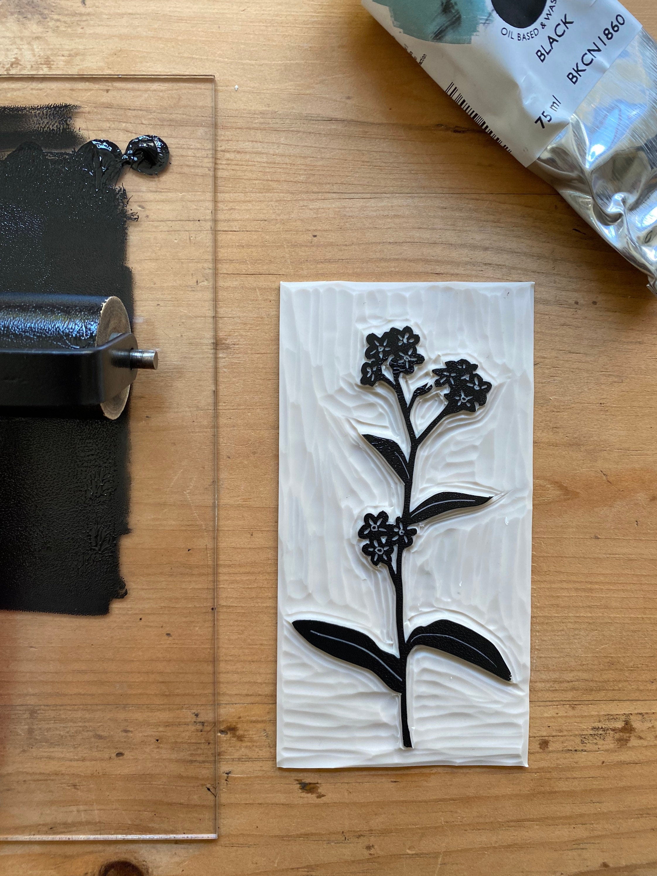 Forget-Me-Not A6 Lino Print