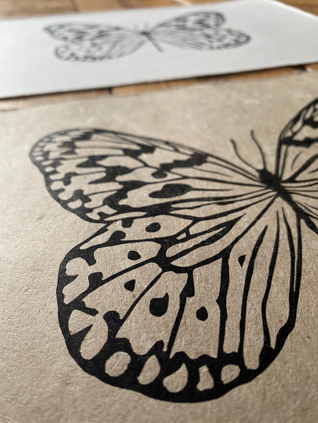 Limited Edition Paper Kite Butterfly A4 Lino Print