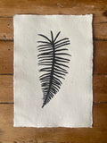 Polypody Fern A5 Lino Print