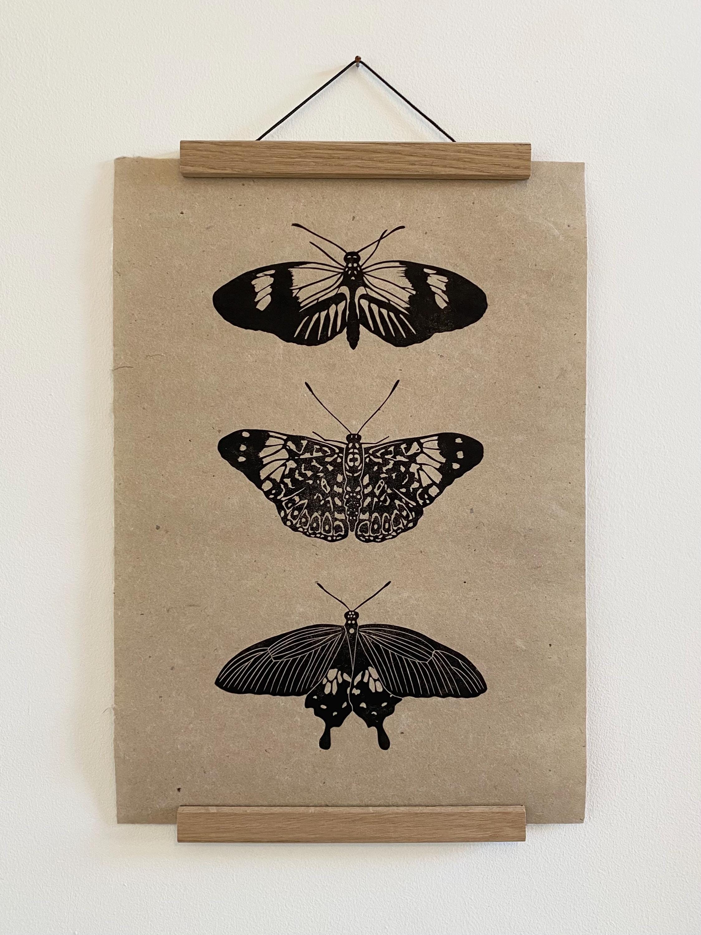 Butterfly Collection A3 Lino Print