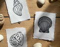 Limited Edition Shell Original A7 Lino Prints (Set Of 3)